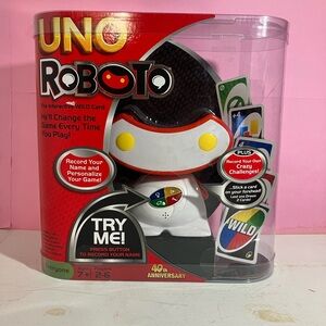 UNO Roboto Interactive Card Game - Black and White